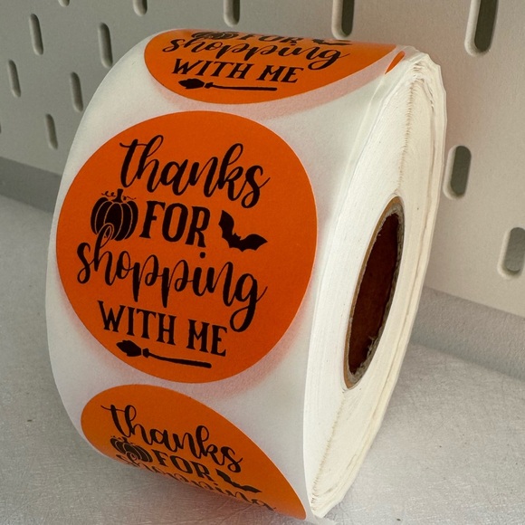 Thank You for Shopping with me Sticker halloween fall thank you sticker - Picture 7 of 9